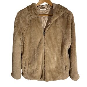 - E2- Small Style & Co. Brown Fuzzy Jacket